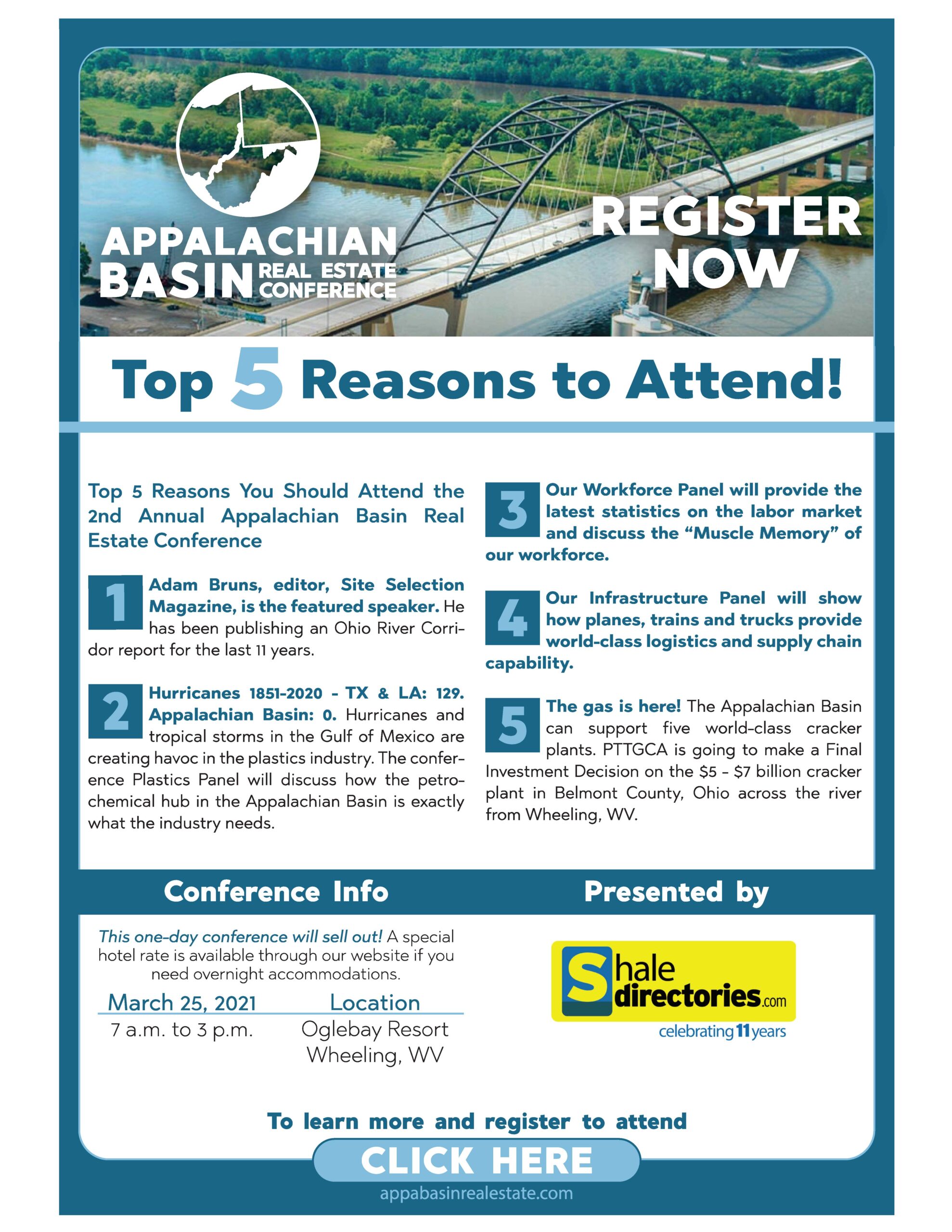 2021 Appalachian Basin Real Estate Conference Flyer
